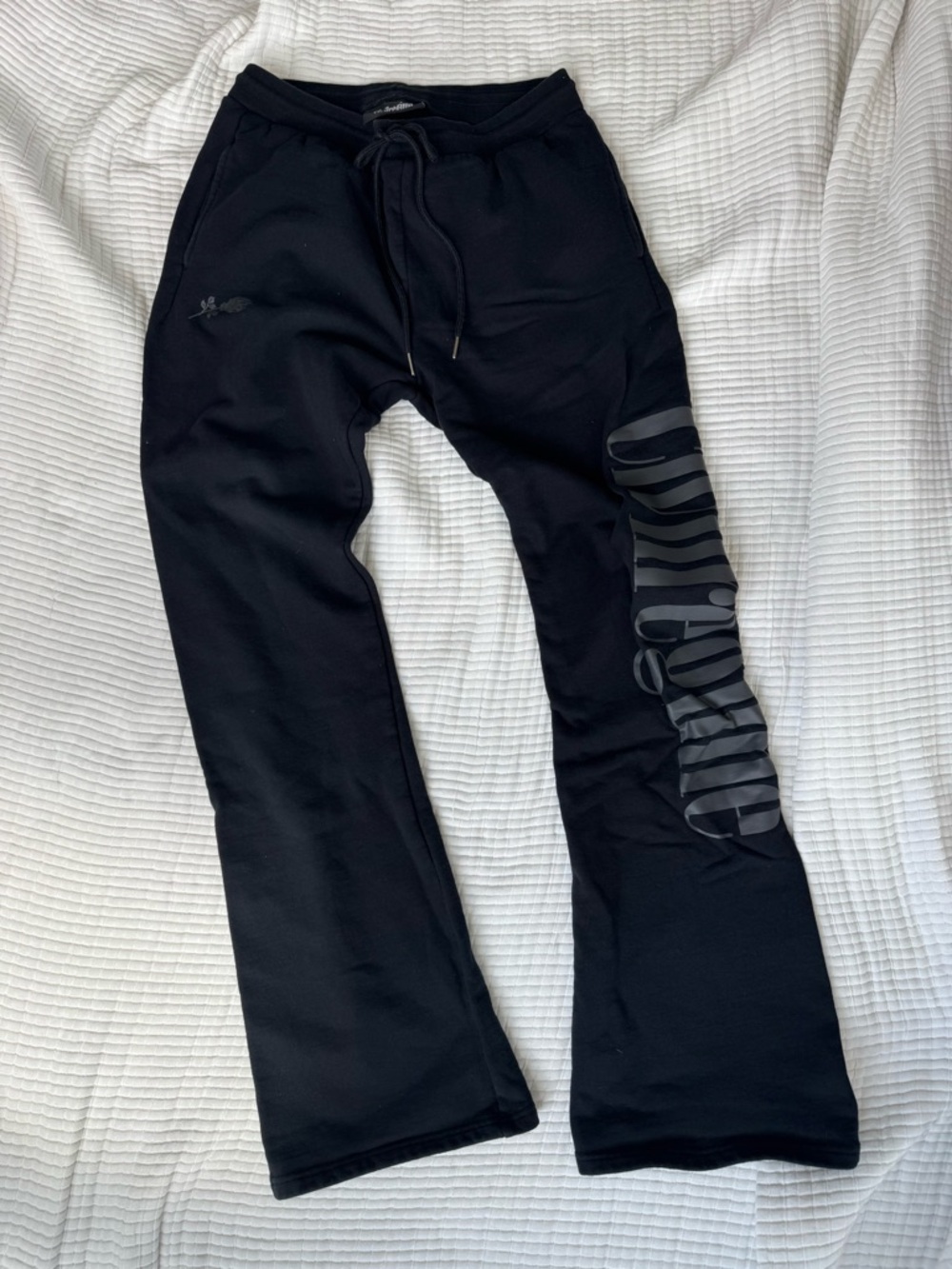 Mens Civil Regime Fleeced Flare Black Sweatpants Size XL Gym Training WWE